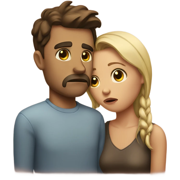 sad couple emoji