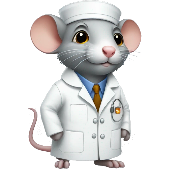 Rat with a labcoat emoji