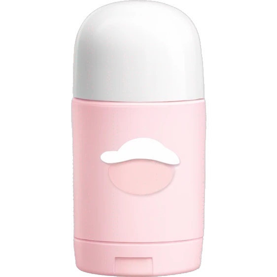 light pink roll-on deodorant with a white cap emoji