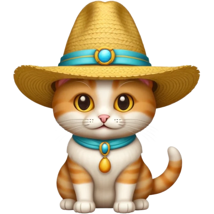 Emoji de un gato con un sombrero emoji