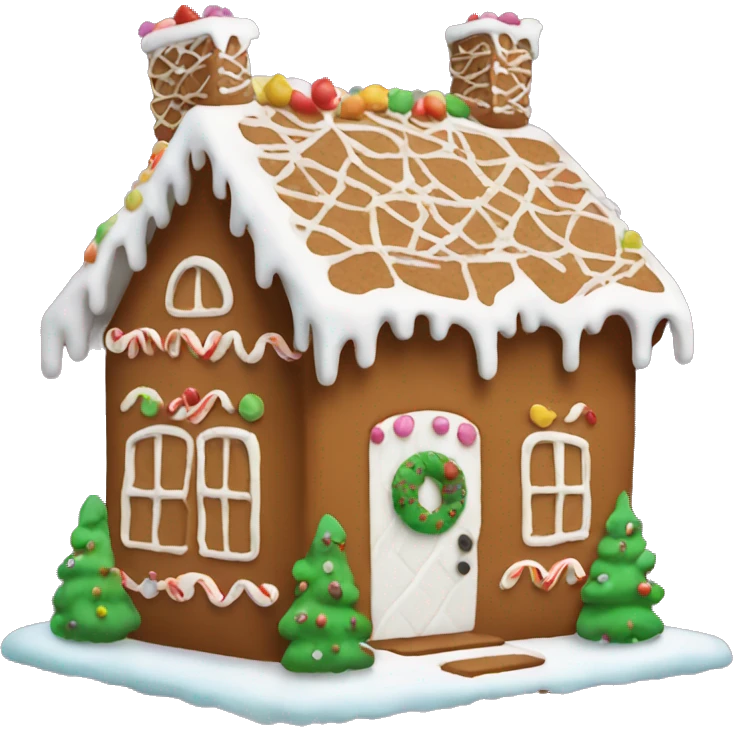 Aesthetic gingerbread house emoji