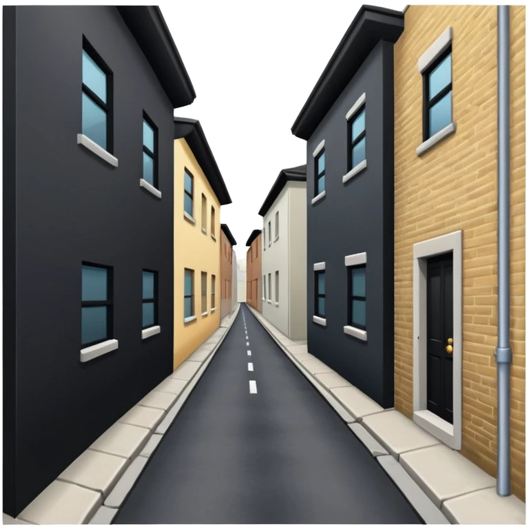 alleyway between two plain buildings emoji