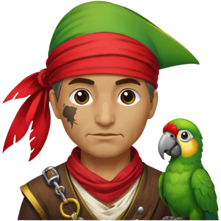 pirate and parrot emoji