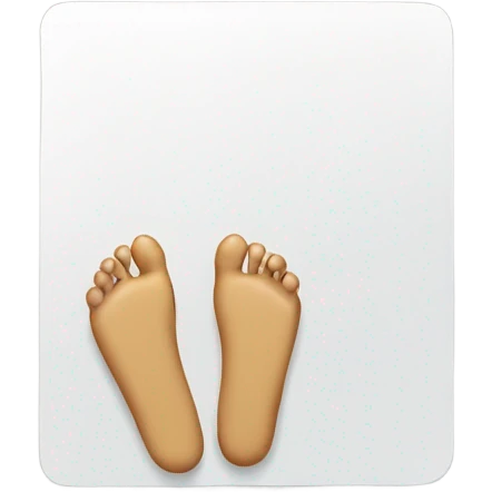 Bare Feet with a blank sign emoji