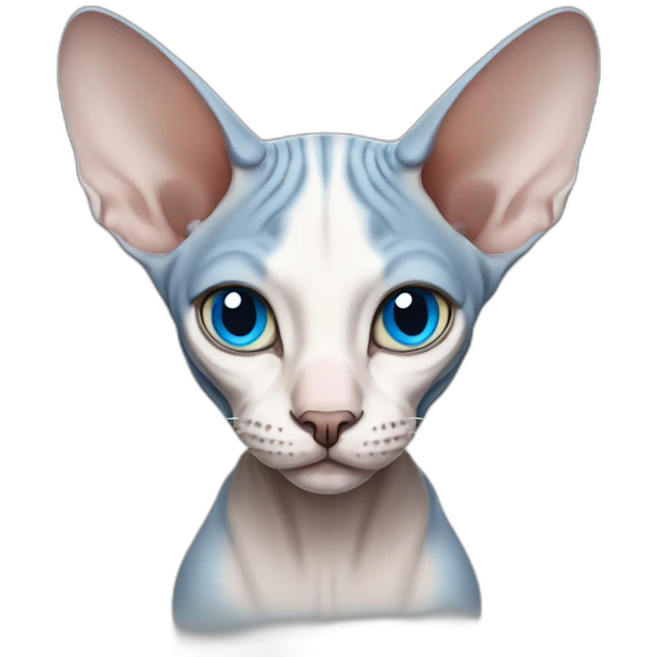 sphynx cat with blue eyes emoji