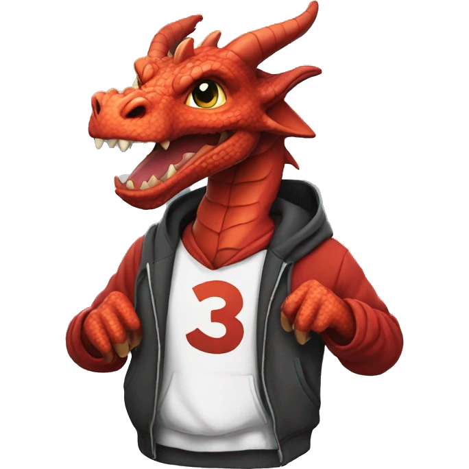 Dragon on hoodie emoji