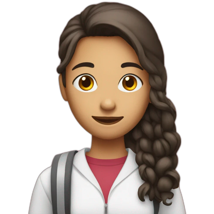 A student who is holding a Vira sign in her hand emoji