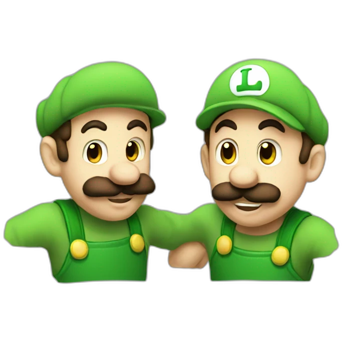 Luigi and boo emoji