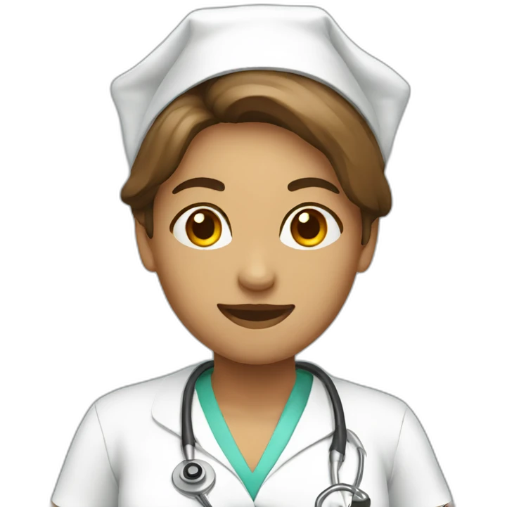 Nurse with a santa hat emoji