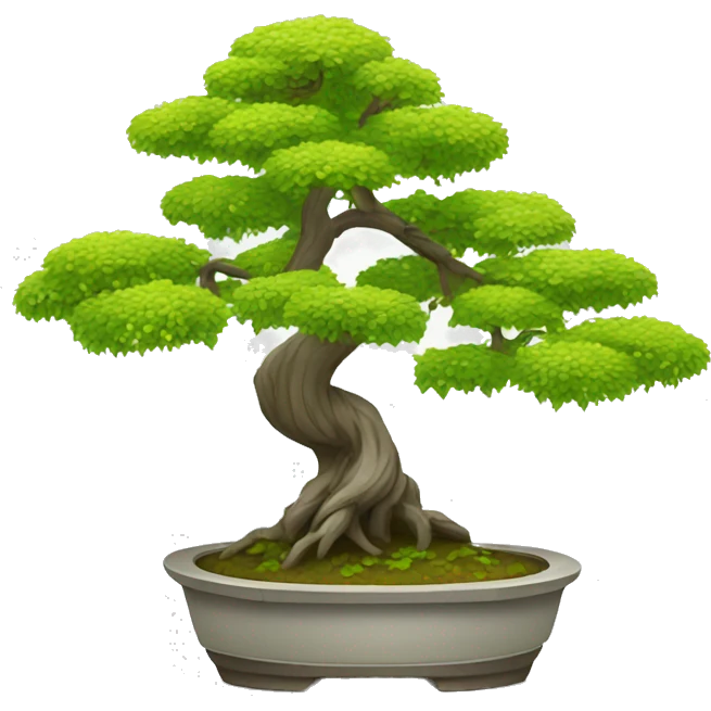 Bonsai blossoming willow tree emoji