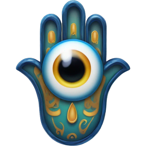 The evil eye hamsa  emoji