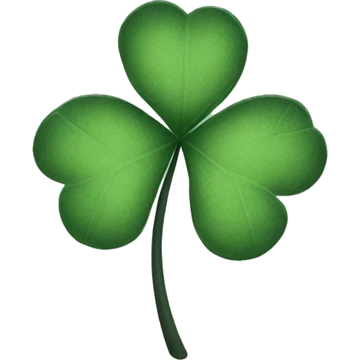 black five leaf clover emoji