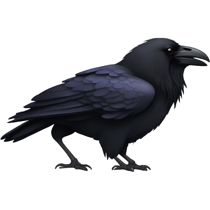 Raven riding a buffalo  emoji