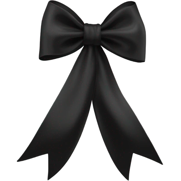 Black bow  emoji