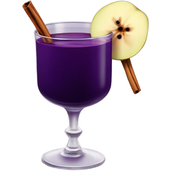Glass of Juice with Blackberry, pear and a cinnamon stick  emoji