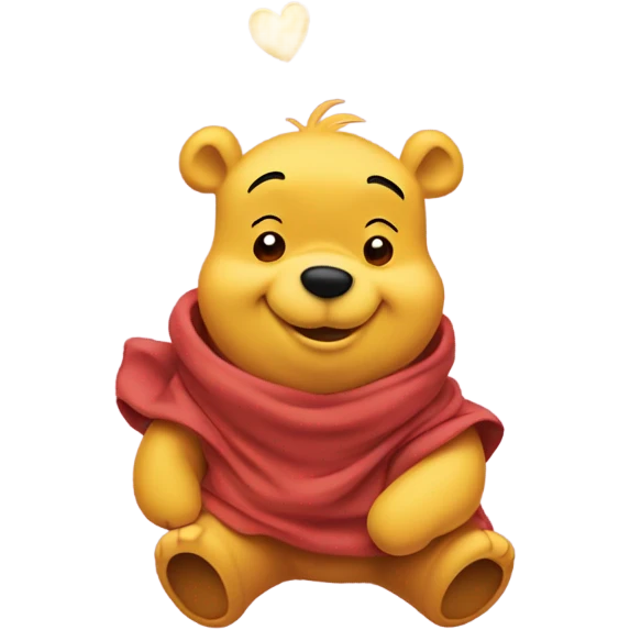 winnie the pooh with hearts emoji
