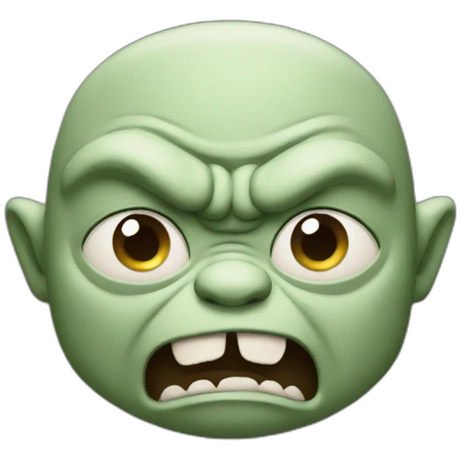 Angry grogu emoji
