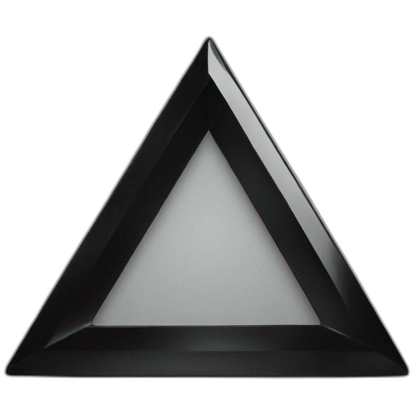 a black shiny triangle emoji