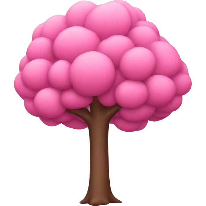 Pink tree emoji