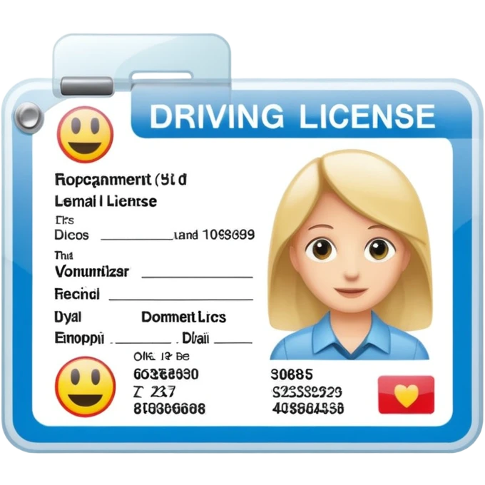 driving license emoji