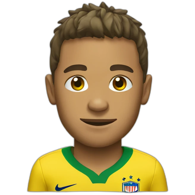 neymar wearing a yellow shirt with green collar emoji