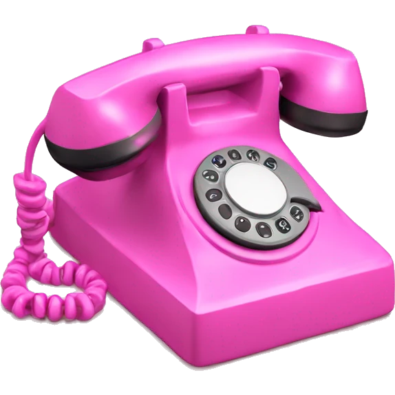pink glamorous phone in 3D style emoji