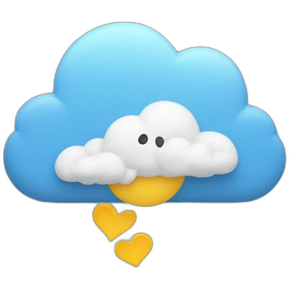 nuage en forme de coeur brisé emoji
