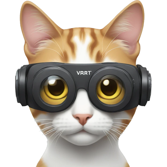 Cat with vr emoji
