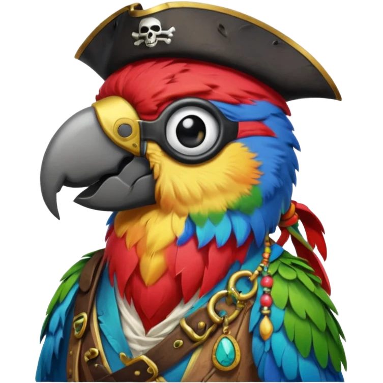 pirate and parrot emoji
