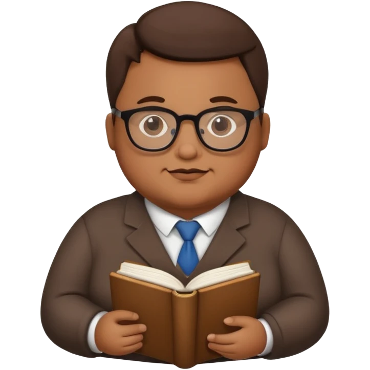 make a fat brown teacher with glasses and ya emoji
