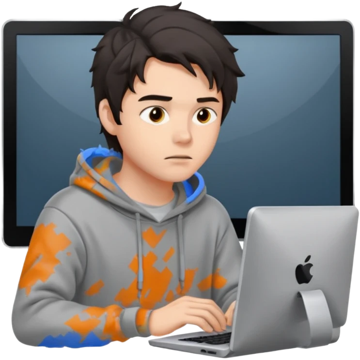 создай парня Айтишника хацкера че нибь получше по приличнее emoji