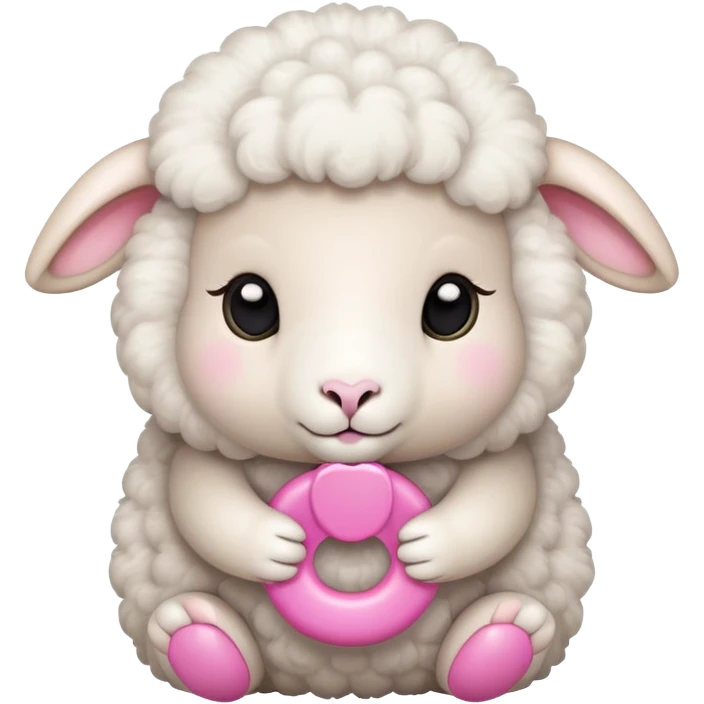 Baby sheep having pacifier  emoji
