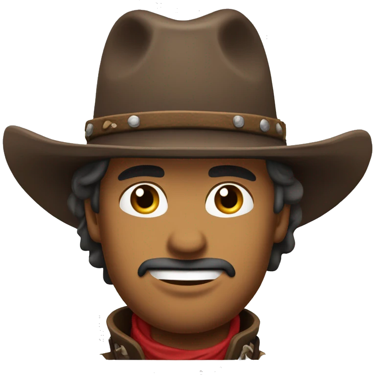 Make a cowboy person from the American West with a chin with hair and its shape resembles Arthur from the Red Reddemation game emoji