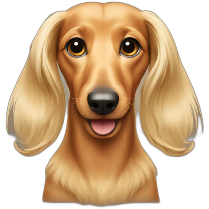 blonde longhaired dachshund emoji