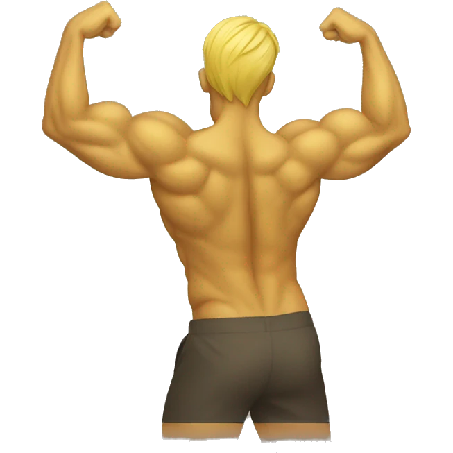 Back muscle yellow emoji tone  emoji