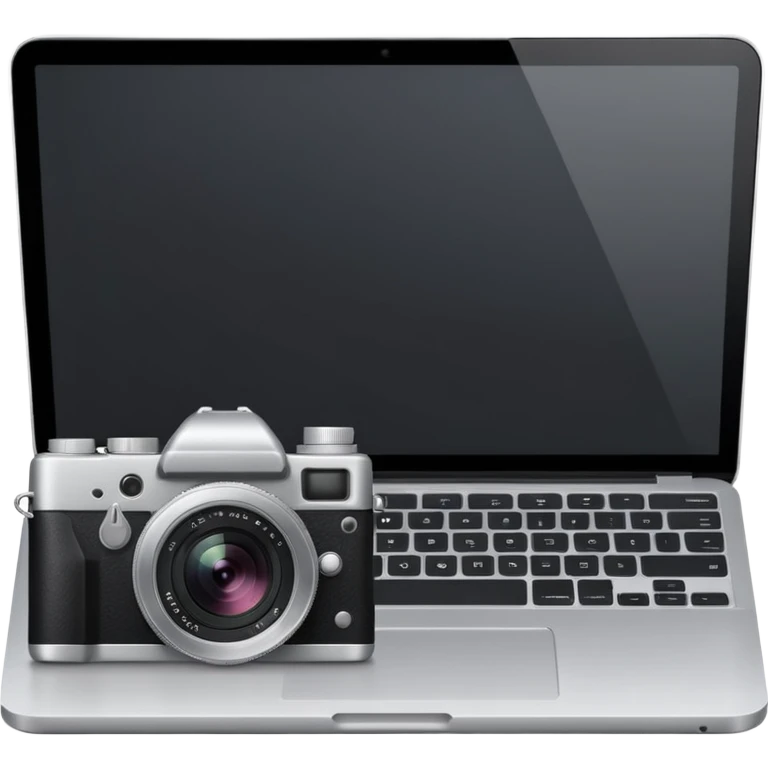 camera next to a laptop emoji
