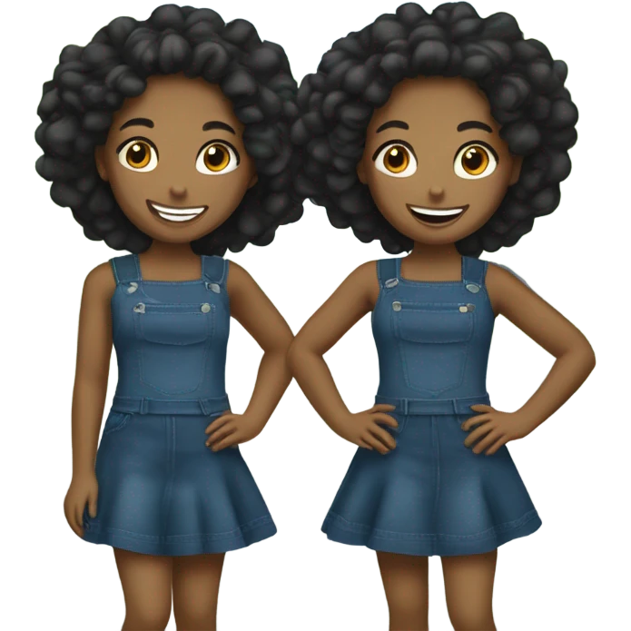 Pretty black twins emoji