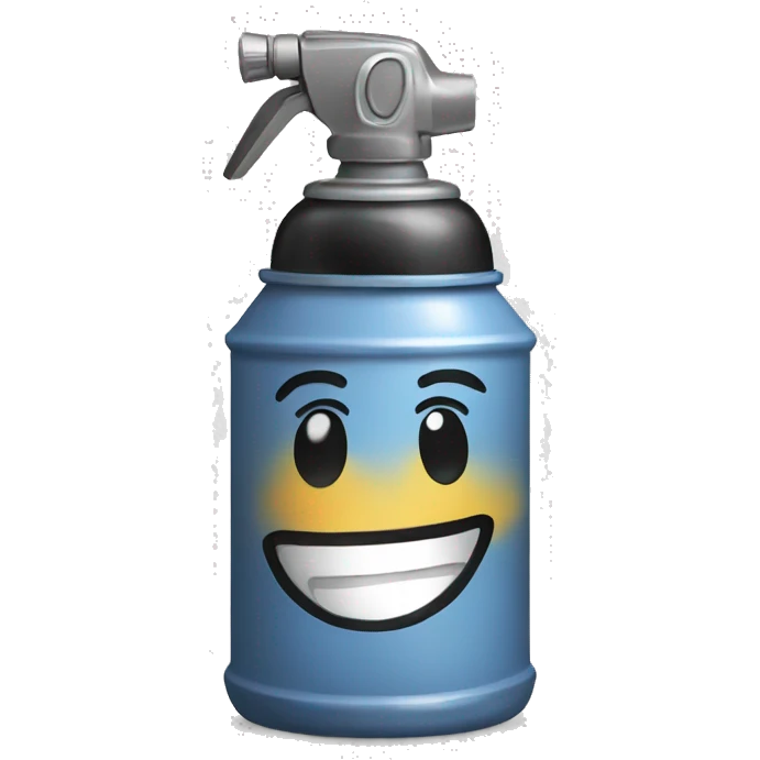smiling spray paint can  emoji