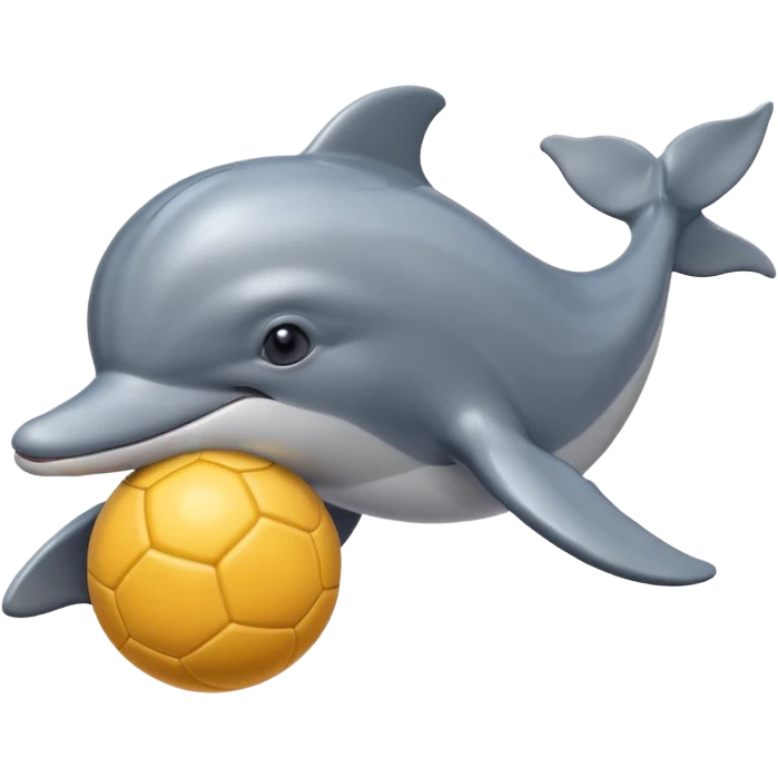 Dolphin with ball on noise emoji