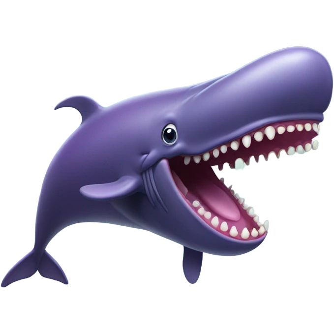 purple sperm whale with open mouth emoji