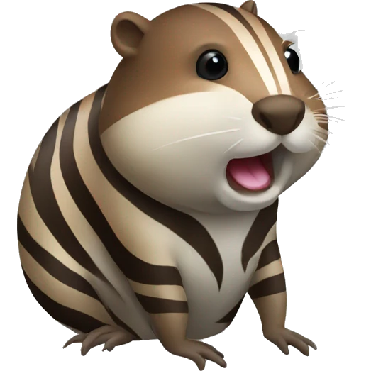 beaver as zebra emoji