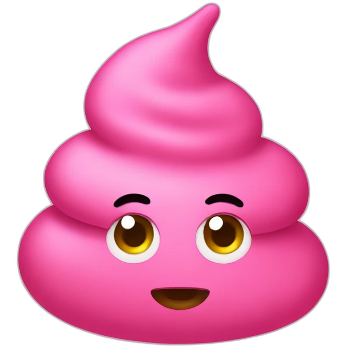 A pink poop emoji