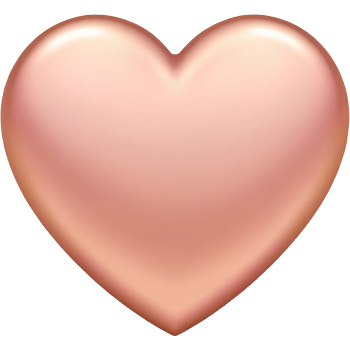 rose gold heart with soft gradient emoji
