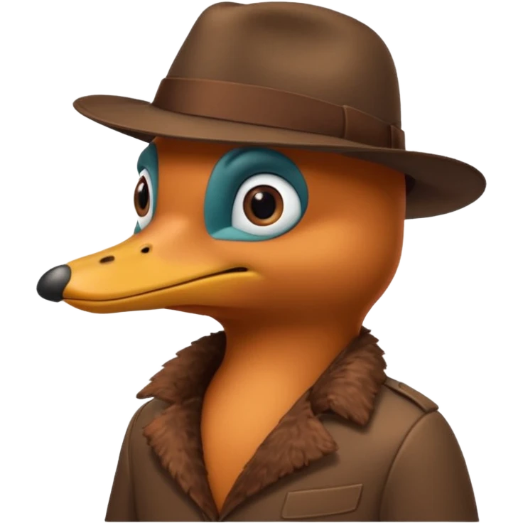 Perry the Platypus with fedora emoji