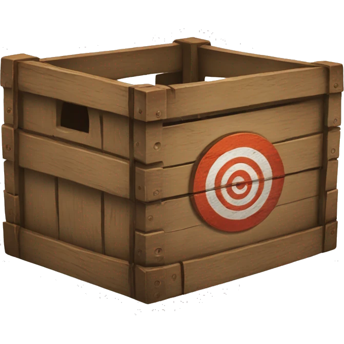 rusty crate with bullseye on it emoji