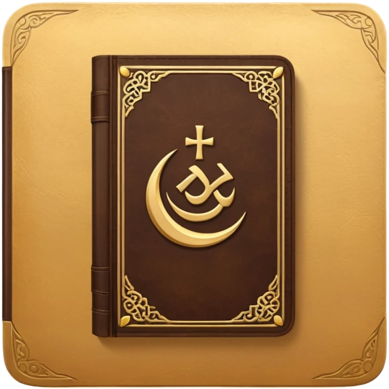 Closed Book with the Islamic Symbol on it emoji