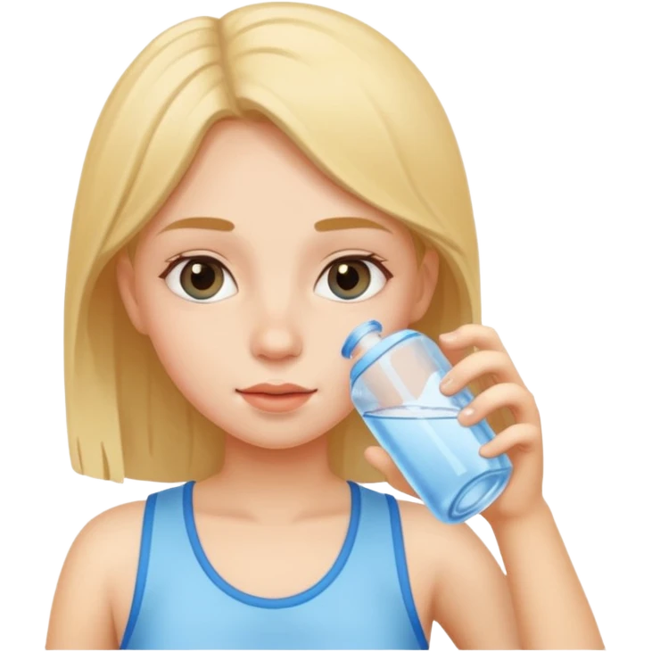 A girl drinking water  emoji