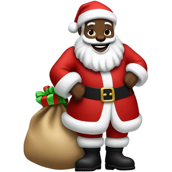Santa black emoji