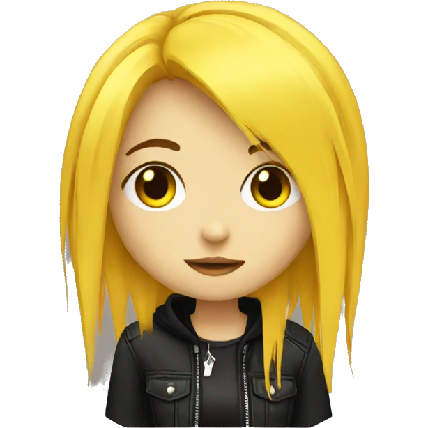 emo girl yellow emoji