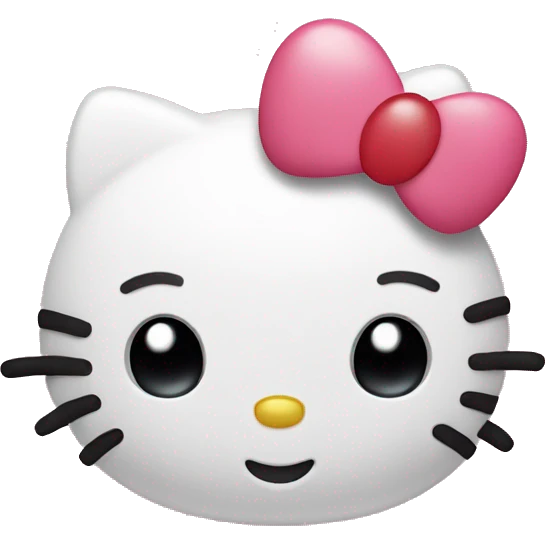 hello kitty with heart emoji